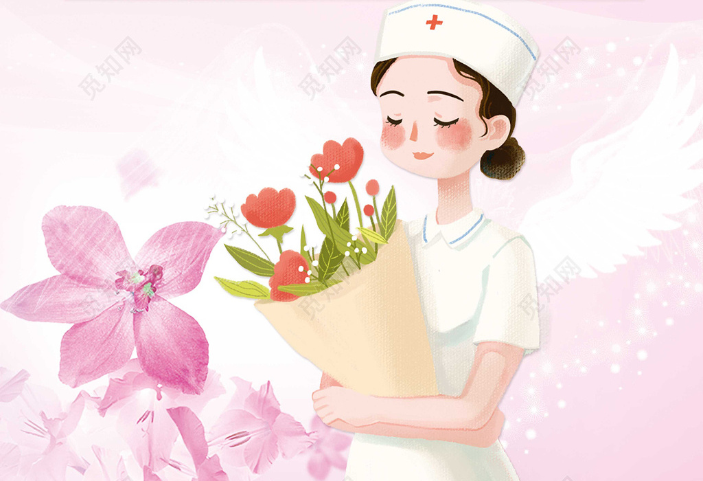觅知网 设计素材 广告设计 卡通护士白衣天使512国际护士节海报设计.